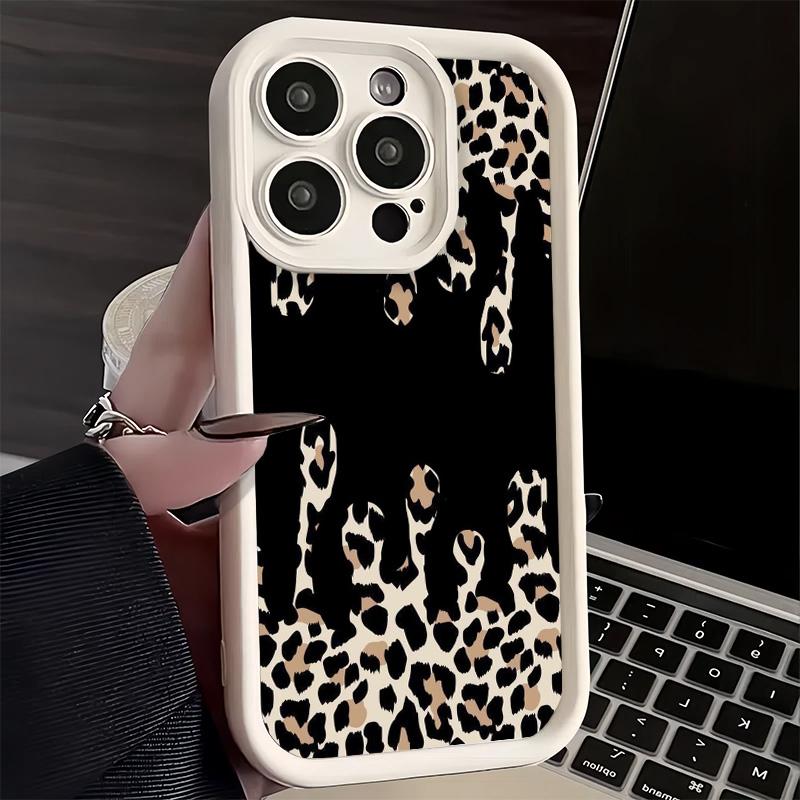 Phone Case for iPhone 17 Air 16E 15 16 Pro Max Leopard Print Trend Desgin Cover 14 Plus 13 12 Mini Soft Shell Silicone Fundas