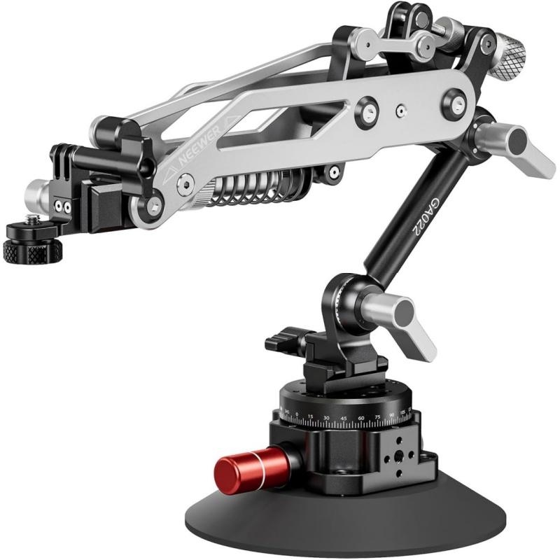 NEEWER Přísavný držák na auto pro akční kameru s hydraulickým ramenem, Kompatibilní s Osmo Pocket 3 Inst360