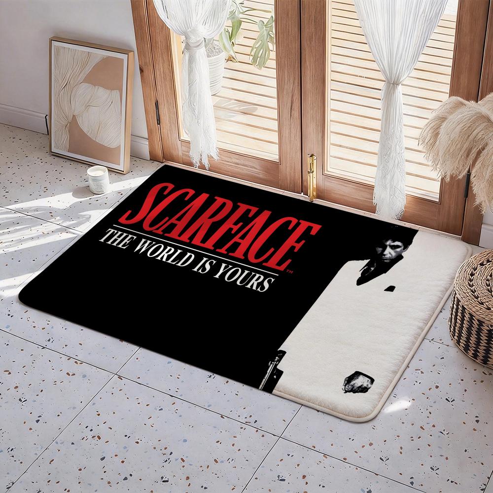

Classics S Scarface 1983 Floor Mat Eco Flannel Doormat Non Slip Odorless Indoor Floor Rug Soft Short Plush Home Mat 50x80cm