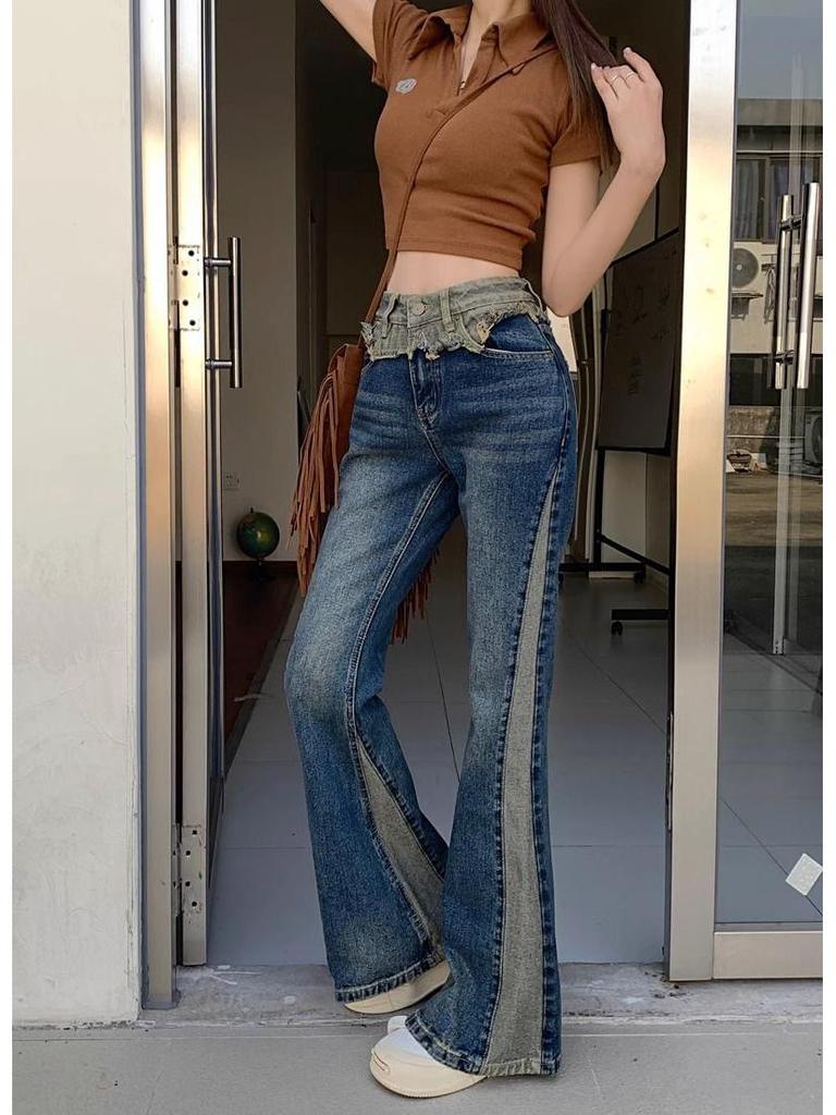 Women's High Waist Y2K Millennium Flair Jeans - Retro Hot Girl Summer Style