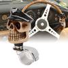 Skull Shape Stee  Wheel   3cm Diameter Metal Resin Turn Knob   for Cars Trucks Tractors Boats