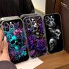 Deluxe Skull Phone Case For iPhone 15 14 11 12 13 Mini Pro XS Max Cover 6 7 8 Plus X XR SE 2020 Funda Shell