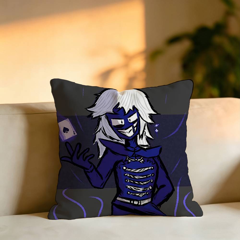 Hot Game DDeltarune Rouxls Kaard Square DoubleSided printed Pillow Case Bedroom Bedside Pillow Sofa Cushion Cover