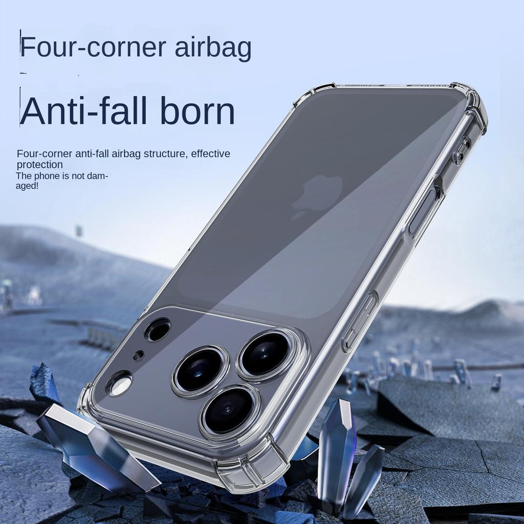 New Four-corner anti-drop Clear Case for iPhone 17 17 Air 17 Pro Max Shockproof Transparent Silicone Cover for 17Pro Bumper Capa