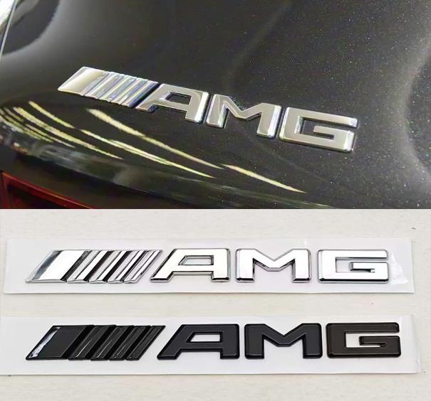 3D ABS Car Letters Logo AMG Badge Rear Trunk Emblem Sticker Mercedes Benz AMG A B C E G W211 W203 W204 W210 W124 Accessories