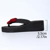 Fashion Sweet Red Bow Knot High Heel Flip Flops Women Fashion Open Toe Wedge Summer Slippers Lady New Anti-Slip Weightlight Slides Mujer