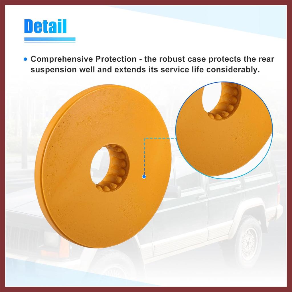 2pcs 5.31 Inch Rear Suspension Bump Stop Strut Bumper Bump Stop for Chevrolet Impala 2014-2020 No.13330714 Rubber Yellow Replace Parts