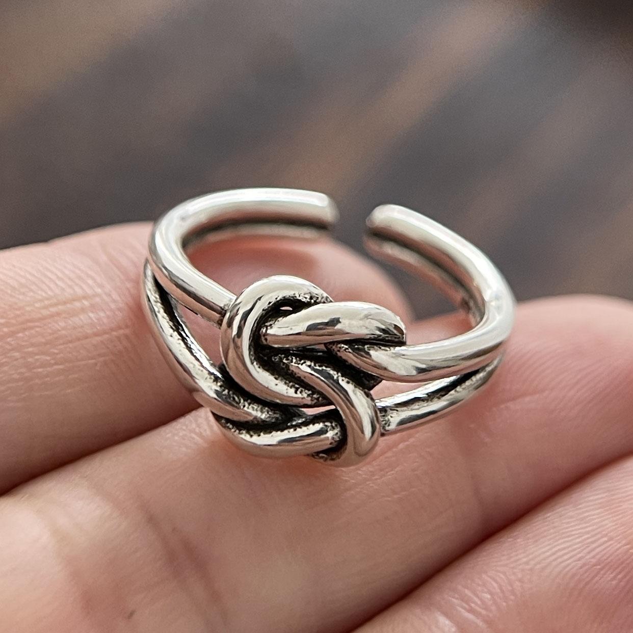 

925 Sterling Silver Rings for Women Couple Minimalist Handmade Simple Retro Chain Ring Party Jewelry Gift Prevent Allergy resizable