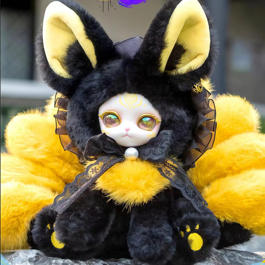 Nová - Série Příznivá Devítiocasá Liška Vinylová Plyšová Panenka Slepá Krabička Chinoiserie Chaomei Panenka Devítiocasé Lišky Překvapivý Dárek