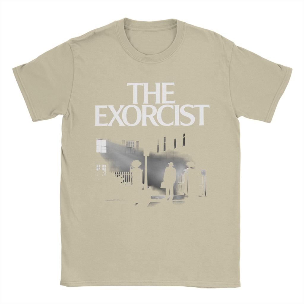 Men The Exorcist Scary Film T Shirt  Cotton Tops Funny Short Sleeve Crew Neck Tee Shirt Plus Size TShirt