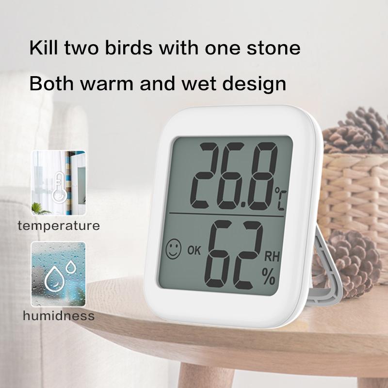 Electronic Thermometer And Hygrometer Large-screen Display Digital LCD