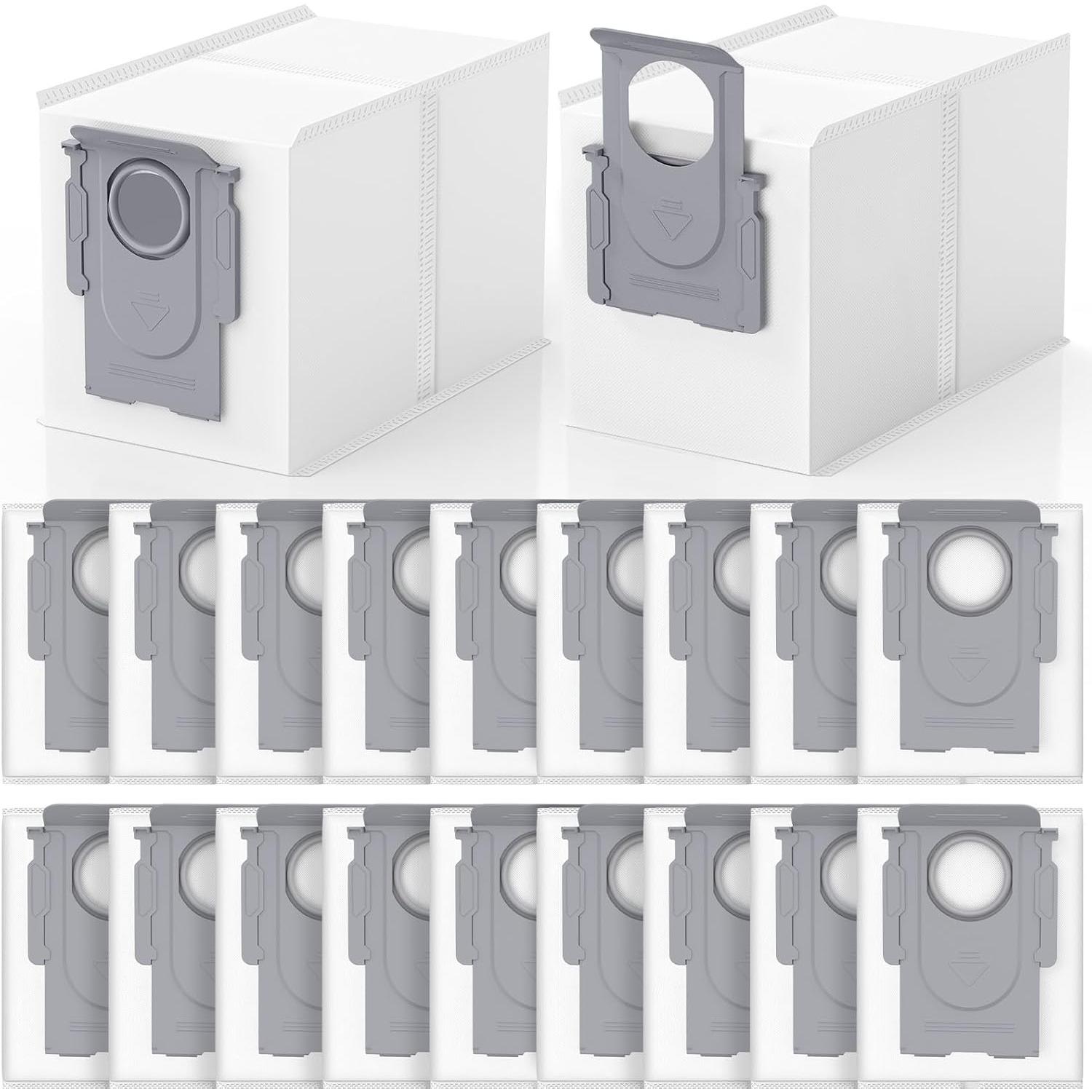 20 Pack QRevo Dust Bags Replacement for Roborock QV 35A, Qrevo S5V, Saros 10/10R, Z70, Curv/Curvx, Q Revo S/Pro/Plus/MaxV/Edge/ S5X/ S5A, S8 MaxV/Max