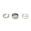 Hip Hop Rock Gold Color Chain Rings Set Girls Punk Geometric Sleek Minimalist Finger Rings Women Trend Jewelry Accessories Celebration Party Event