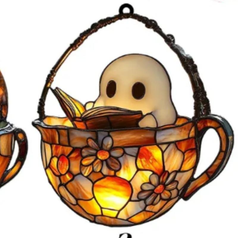 Halloween Window Decoration Acrylic Hanging Art For Home Garden Office Classroom Indoors Outdoor Seasonal Decors