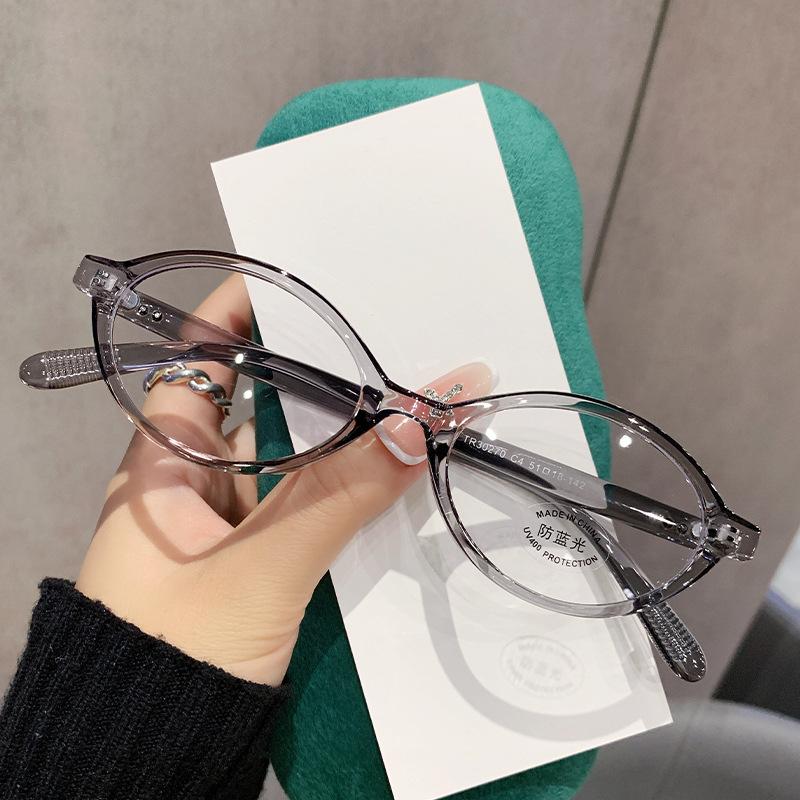 

Окуляри для читання з прозорою оправою, малі овальні, з фільтром проти синього світла та антирадіаційним покриттям, для пресбіопії, дизайнерські окуляри Presbyopia5.5