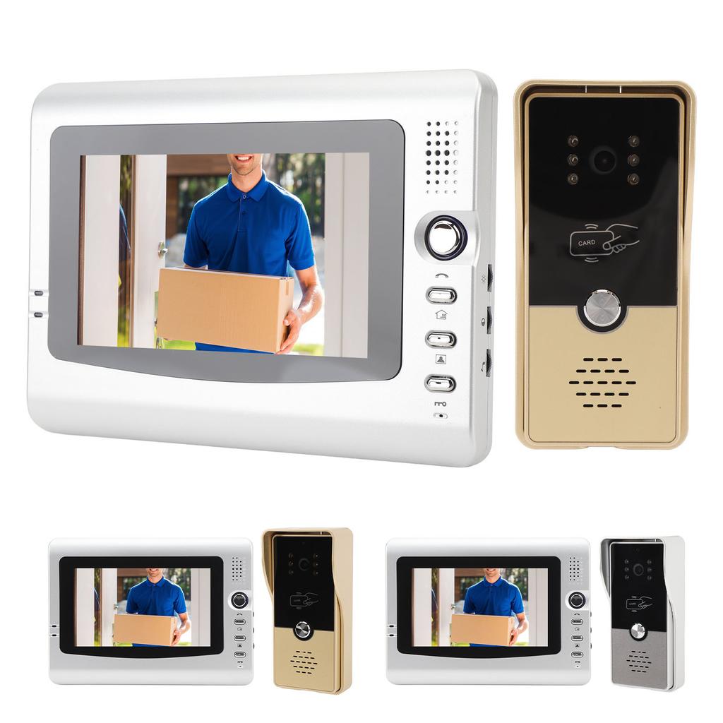 Sistem Interfon Video cu Fir 7 Inch Sonerie Video Sistem Telefon de Ușă Kituri Cameră HD pentru Vilă Casă