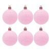 6X Christmas Balls Crack Pattern Ornaments for Tree Macaron Color Plastic Hanging Bauble for Holiday Wedding Party Decor