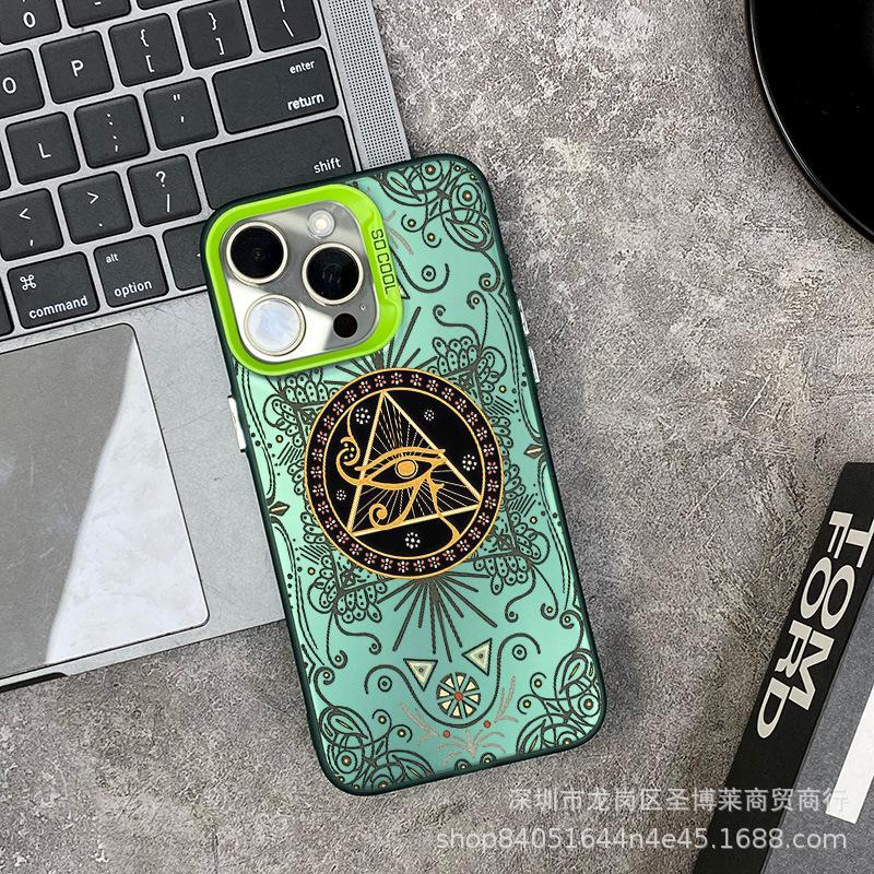 Patterned compass suitable for OPPOA97 colored silver shell OPPOA53 all-inclusive A58 anti-drop K9 creative REALME11PRO