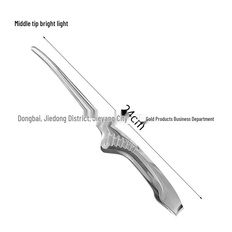 Gold Stainless Steel Korean BBQ Tongs with Green Rubber Handle, Japanese Restaurant Style Grilling Tongs for Steak and Food.