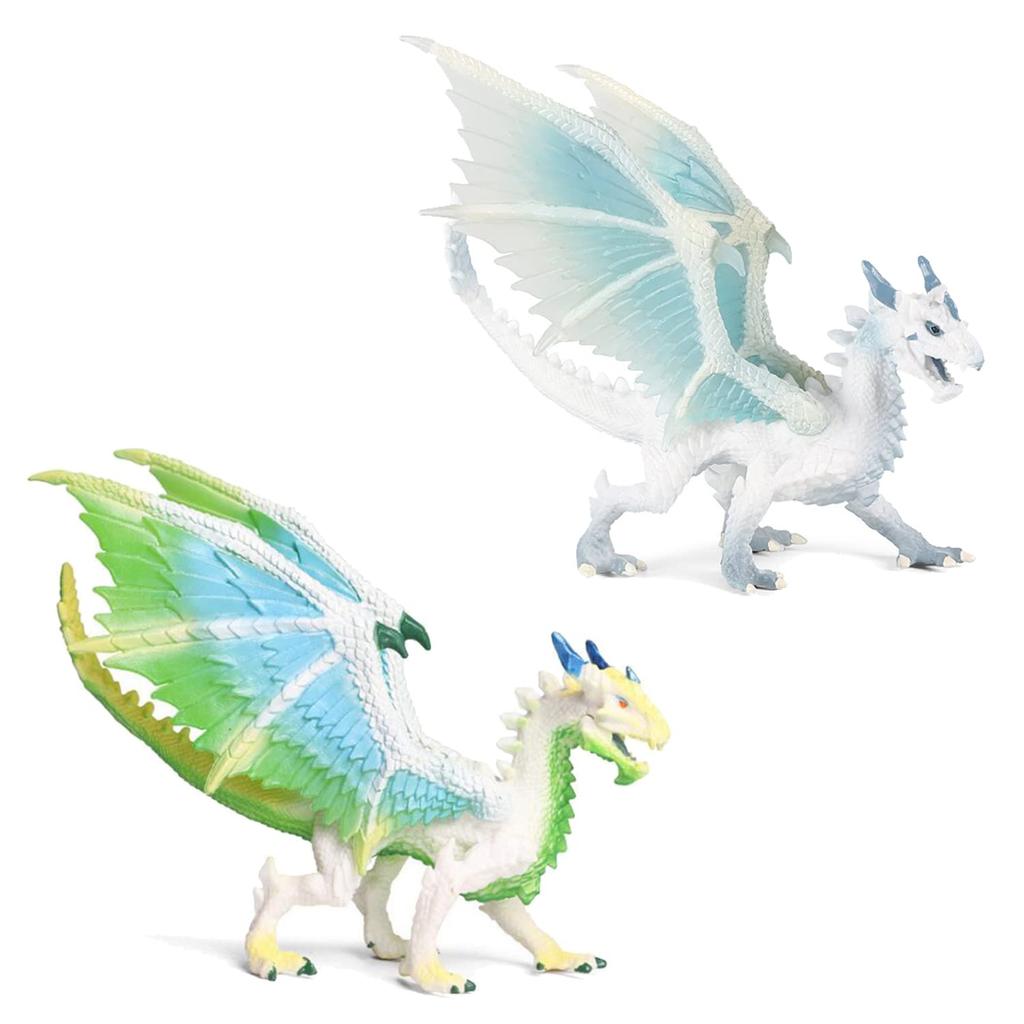 [NABESHI] Mythical Figure White Dragon Hellhound Mythical Dragon (White Dragon + Blue-Green Dragon)