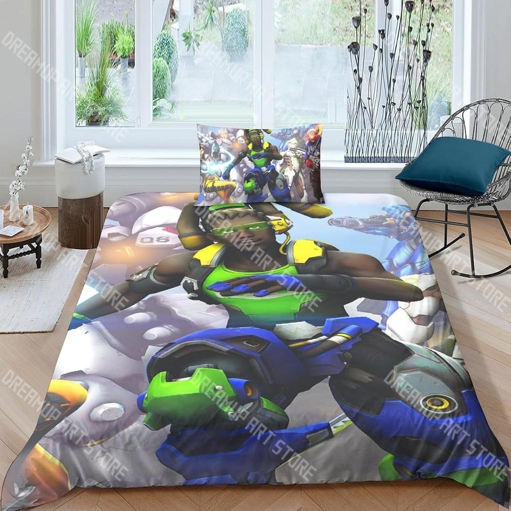 Fashion OW Overwatch Game Bedding Set Single Twin Full Queen King Size Bed Set Kids Bedroom Duvetcover Sets Bed Sheet Set
