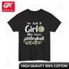 Volleyball Girls Shirt Im Just A Girl Who Loves Volleyball Women Girls Playful Print All Cotton Graphic Top Minimalist Style