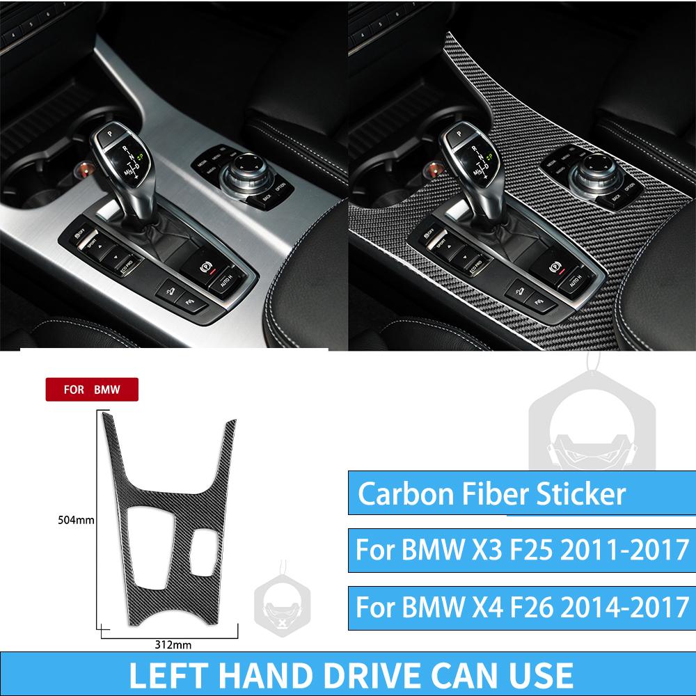 For BMW X3 F25 2011-2017 For X4 F26 2014-2017 Accessories Interior Dashboard Gear Outlet Full Set Kit Carbon Fiber Cover Sticker