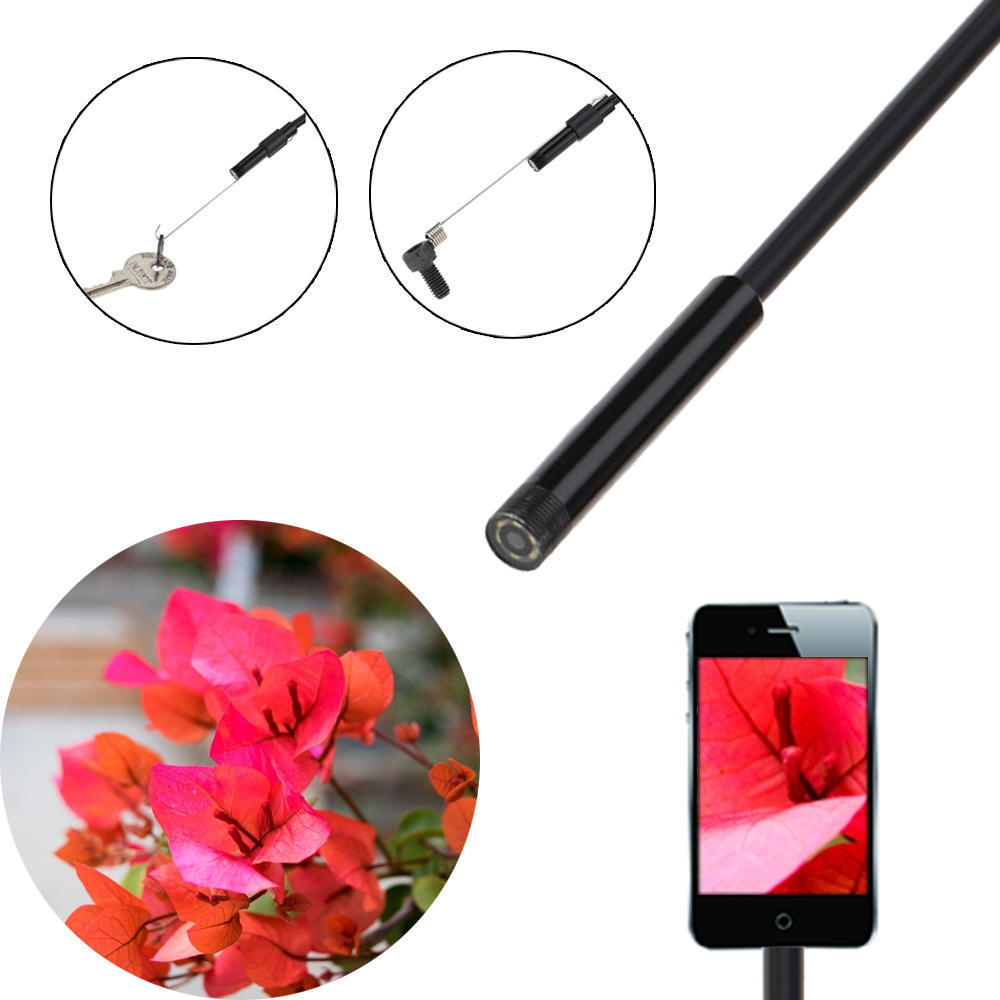 5.5mm 1.5m Digital USB Endoscope Borescope Handheld Inspection Snake Camera 6 Adjustable Led for Android Smartphones