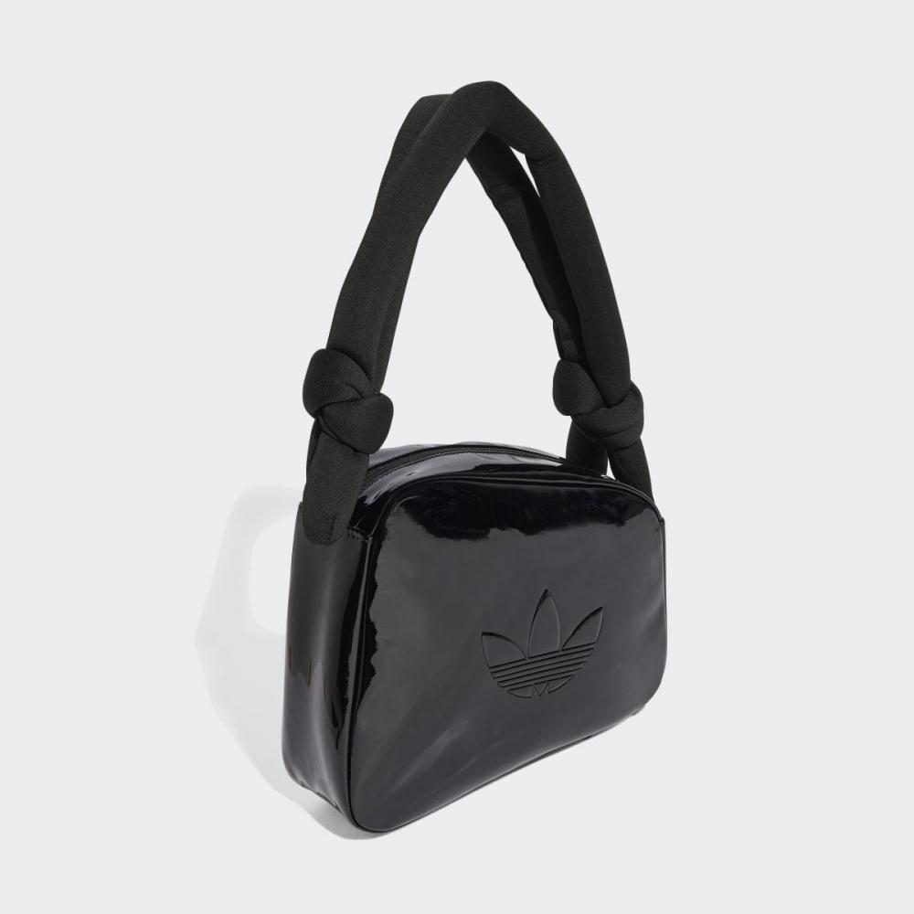 Adidas Glossy Enamel Leather Asymmetric Airliner Bag Jc6015