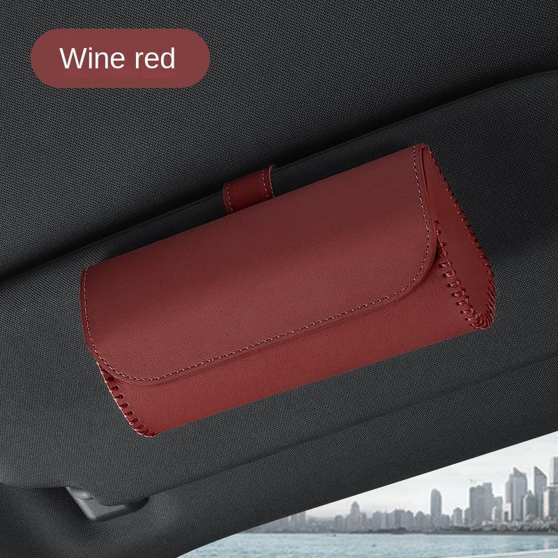 Car mounted eyeglass case car storage sunglasses holder For Mitsubishi Outlander I200 Pajero Eclipse ASX Lancer Space Delica Ex