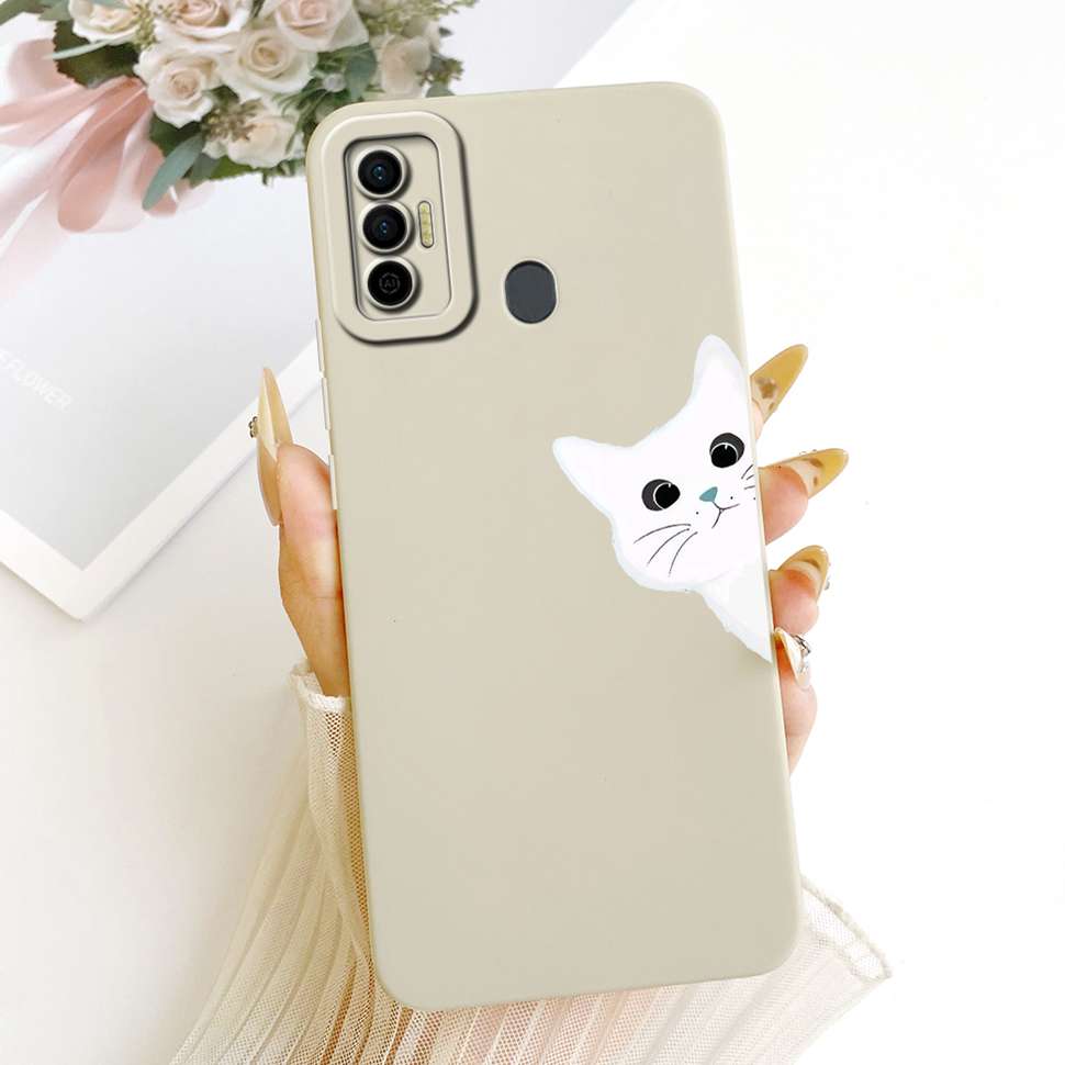 Cover For Tecno Spark 7 2021 Cute Rabbit Casing KF6 KF6j Soft Silicone Casing For Tecno Spark 7 Spark7 Back Cover Coque