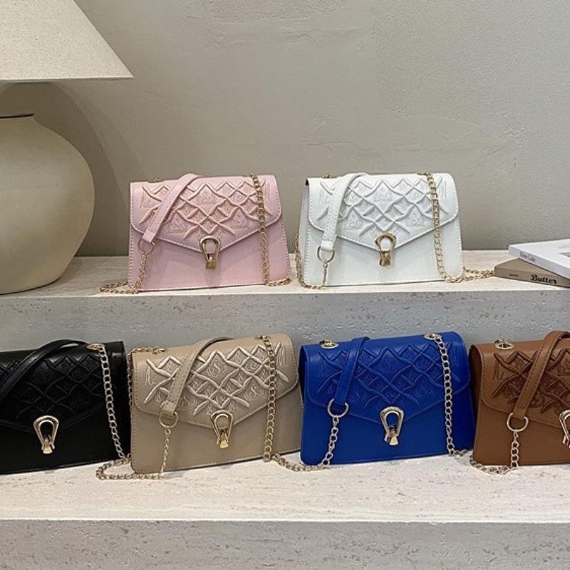 Heavy Industry Embroidery Portable Small Square Bag Women's Highend Fashion Versatile Shoulder Bag Casual Messenger Bag Women's Bag