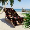 Tag der Toten Schädel Gitarre Blumendekor Strandtuch schnelltrocknend für Reisen Outdoor-Sport Joggen Strand und Schwimmen