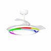 CristalRecord ANTILA MINI RGB WH RETRAC White Ceiling Fan