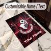 Crystal Velvet Rug Bournemouth Football Print Custom Name Text Floor Mat Home Decor