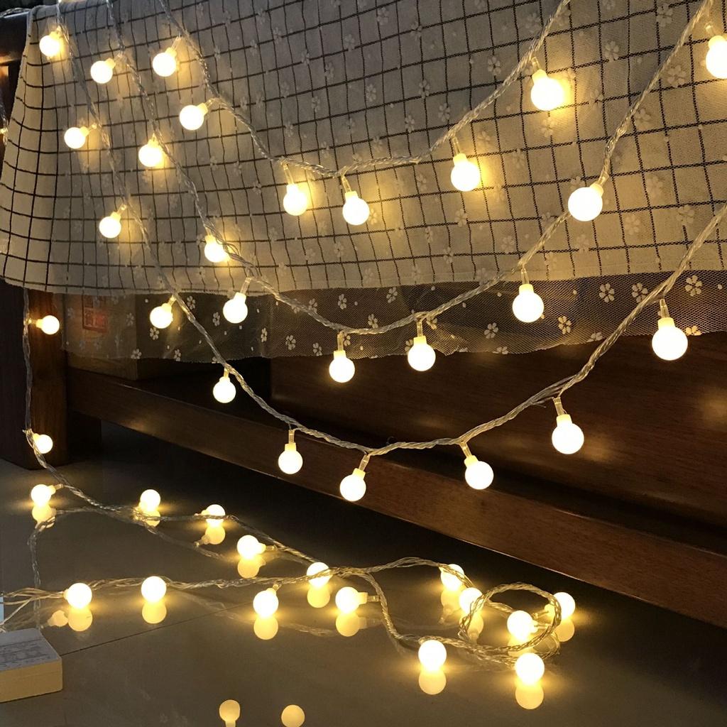 

1.5-10M LED lights Ball String Fairy Light Battery christmas light string lights for room Waterproof String Lamp usb warm3M/battery+Remote#0