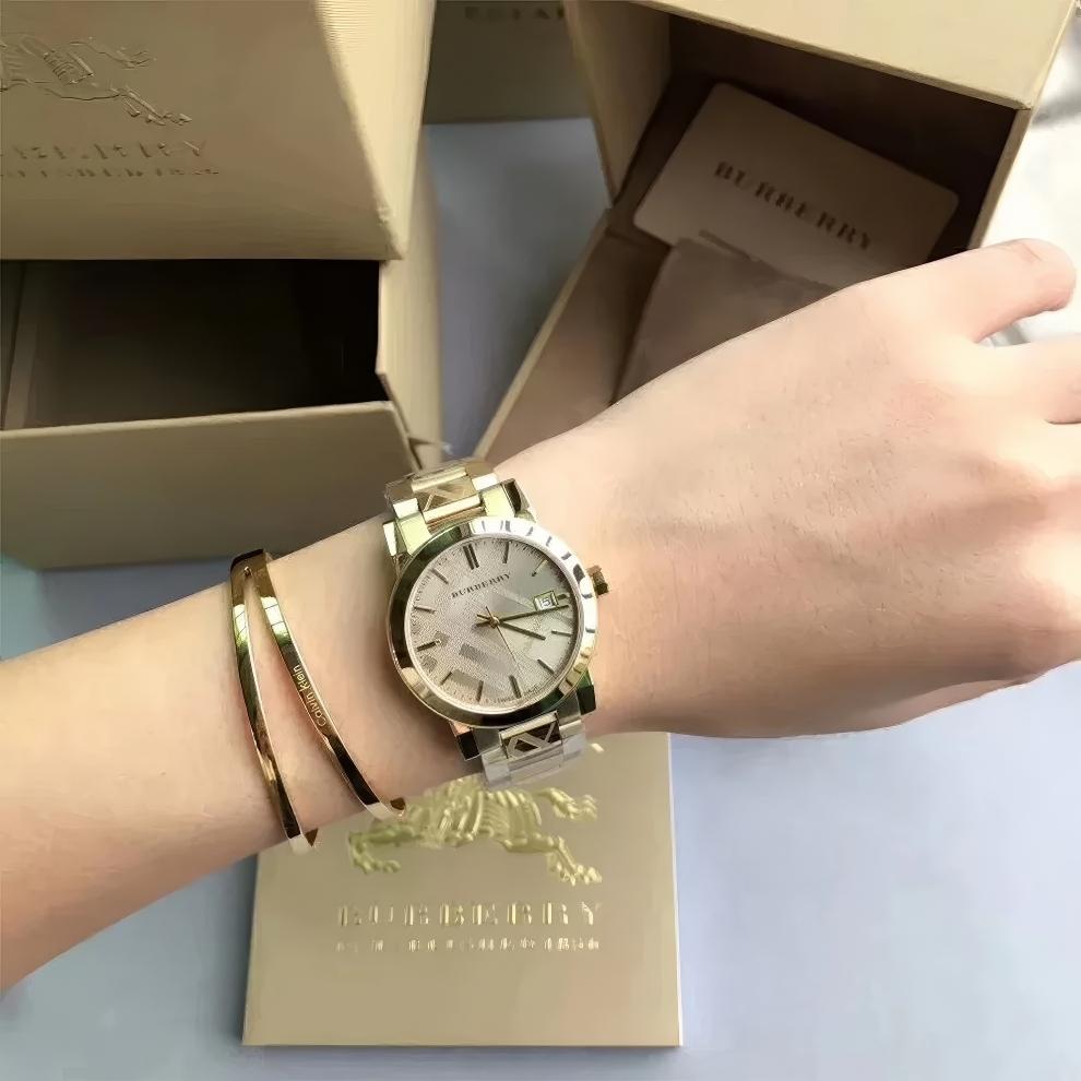 Burberry BU9033 The City Yellow Gold Unisex Watch