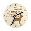 Chihuahua Short-haired, Chihuahua Smooth - Clock with Dog, Wooden Clock with Engraving, Personalised Clock by