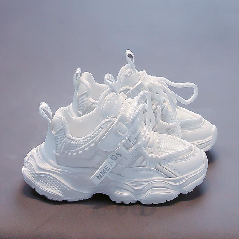 

Детские трендовые удобные кроссовки для бега на мягкой подошве, студенческие модные повседневные дышащие спортивные кроссовки для мальчиков и девочек 26 белый