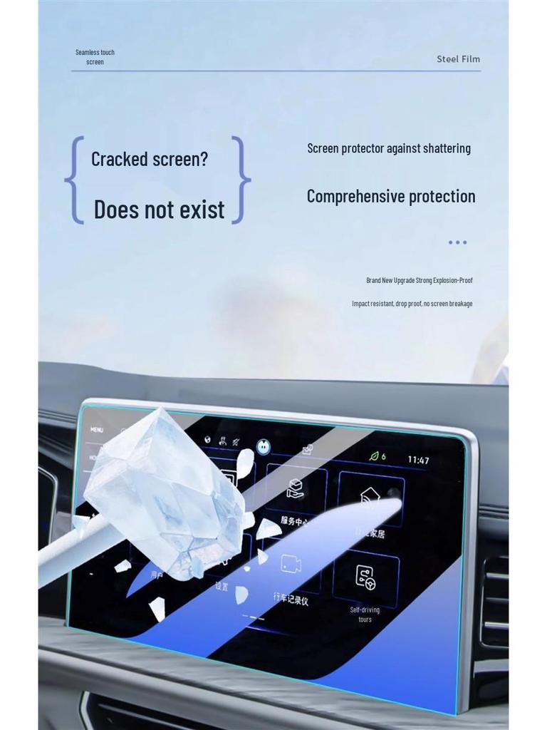Sagitar Center Screen Protector: 25 Tempered Film Models for Volkswagen Navigation Interior.