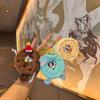 Creative Cartoon Biscuit Coin Purse Plush Pendant Keychain Storage Bag Versatile Backpack Accessory Small Doll Figure.