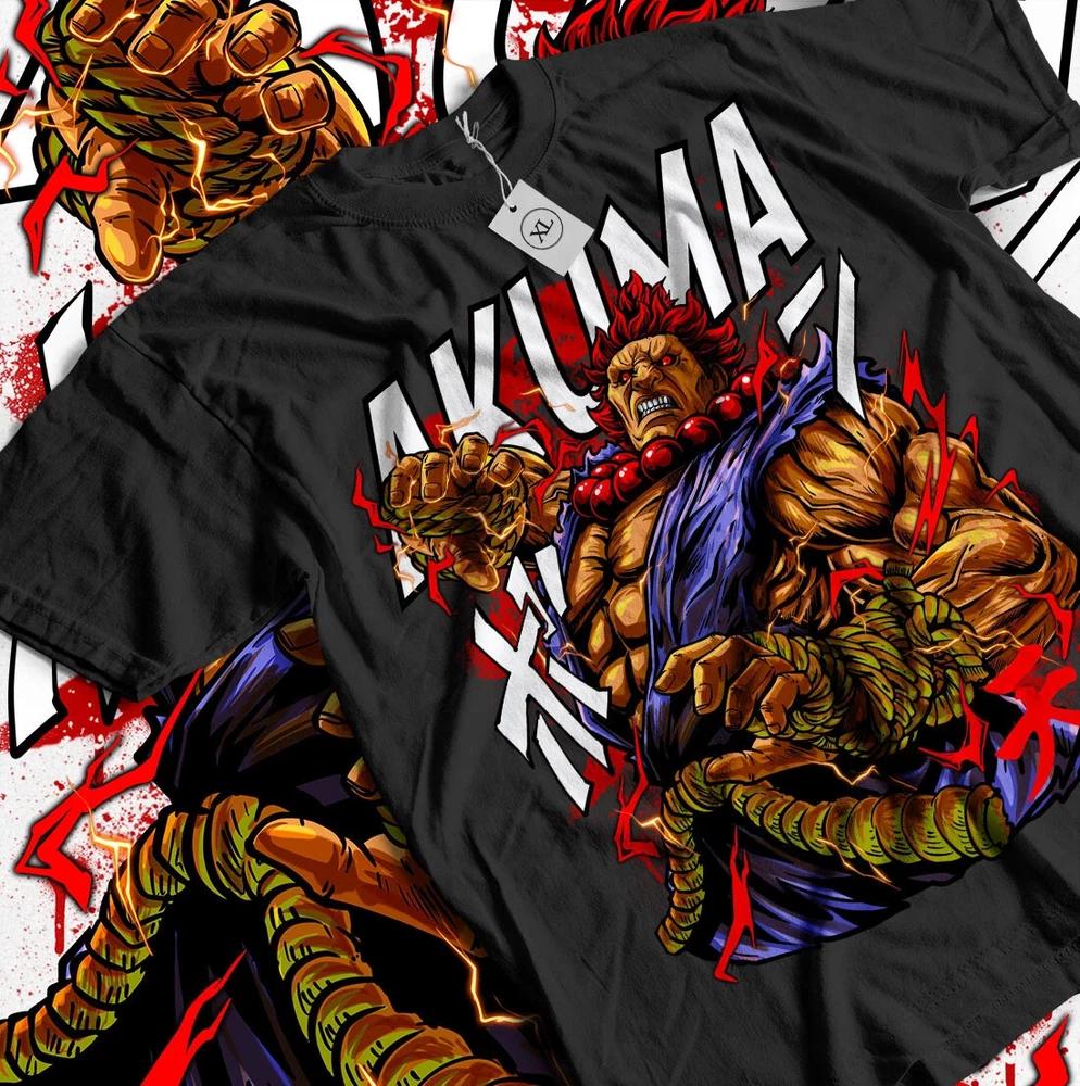 Akuma Gouki TShirt Karate Street Fighter Video Games Fighting Shirt Graphic Tee S