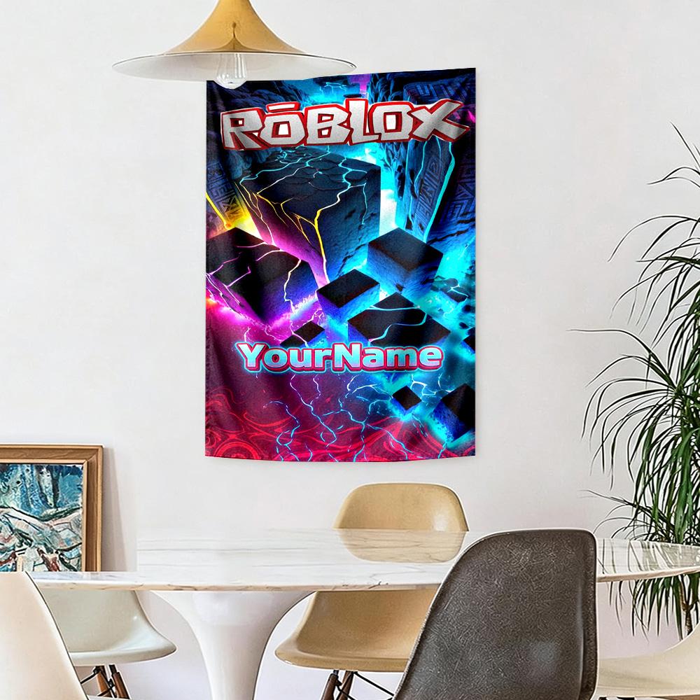 Roblox Custom Your Name Wall Decor Tapestry Art For Pet Memorial Birthdaywedding Party Backdrop Family Gift