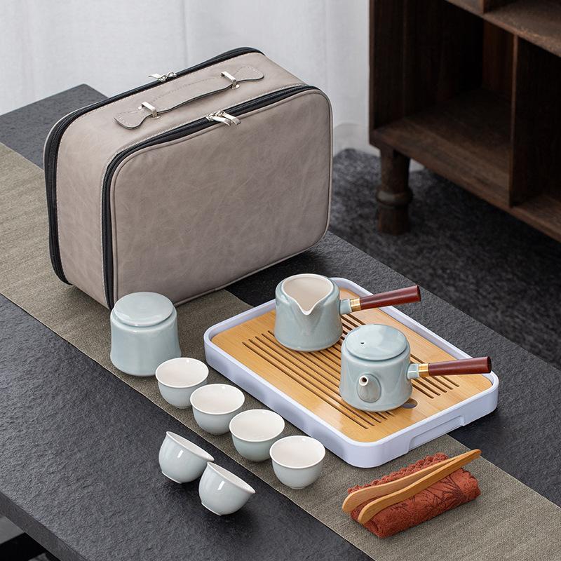 Ceramic Portable Kung Fu Travel Tea Set Banking Enterprise Company Annual Meeting Gifts Business Gifts