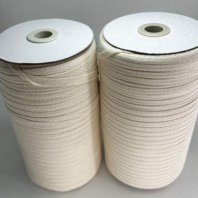 300meters  0.8cm Black White Beige Plain Cotton Binding Ribbon Webbing Tape 8mm Narrow Cotton Tape Twill