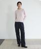 SHINE ON YOU Dual Texture Wool Check Pants_Classic Navy