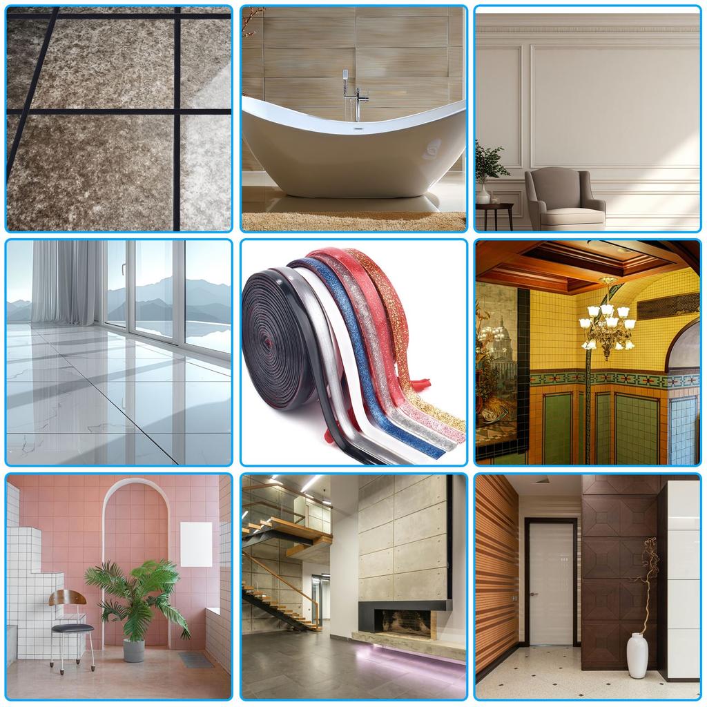 300cm Self-Adhesiv Tile Gap Tape Kitchen Bathroom Mildewproof Waterproof Beautiful Seam Tape 8mm Wall Floor Gap Line Decor Strip