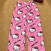 Plus Size Hello Kitty Sleep Pants Cute Cartoon Lounge Pants for Women Comfy Loose Cotton Pajama Bottoms Summer Thin