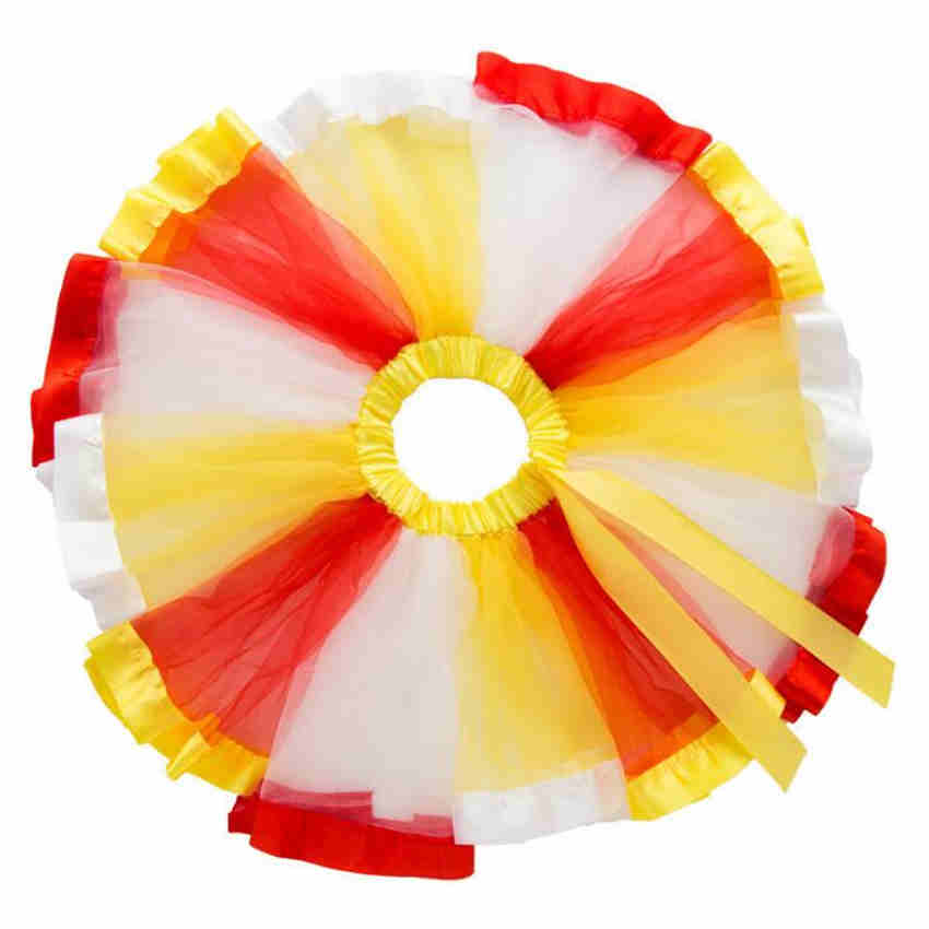 Girls Rainbow Tulle Skirs Mini Dress Princess Colorful Splicing Party Birthday Dancing Tutu Skirt