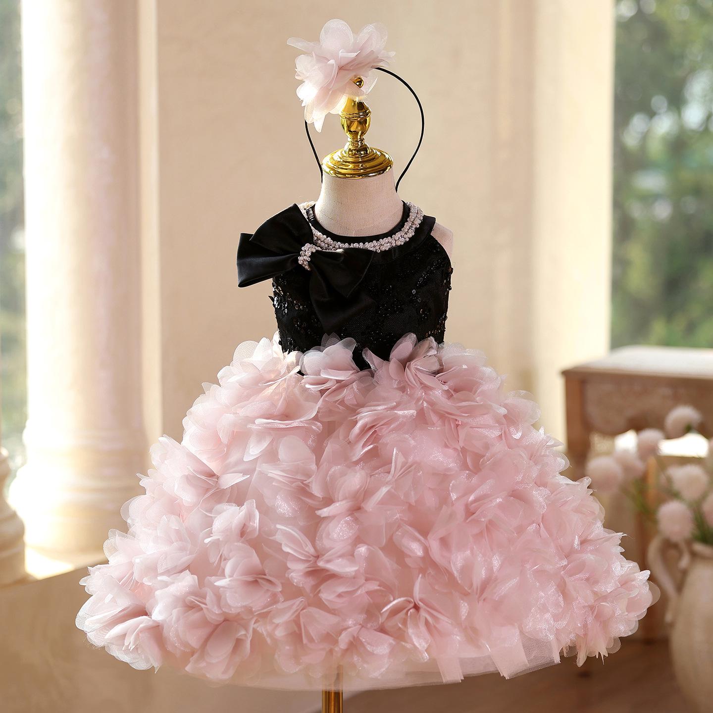 

Girls Formal Princess Birthday Dress for First Year & Piano Performance 90 cm
